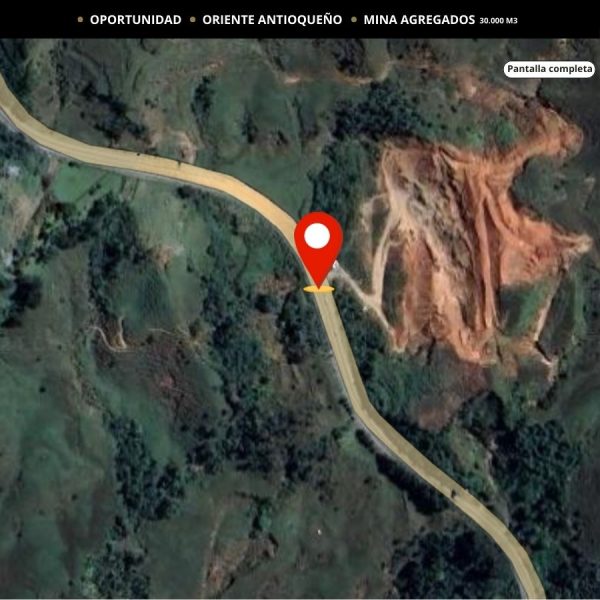 VENTA DE TITULO MINERO DE AGREGADOS en Oriente Antioqueño / 30.000m³ anuales